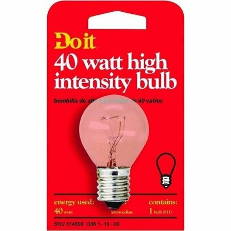 GE PRIVATE LABEL Do it Intermediate Base High-Intensity Bulb 18336 40S11N-DIB